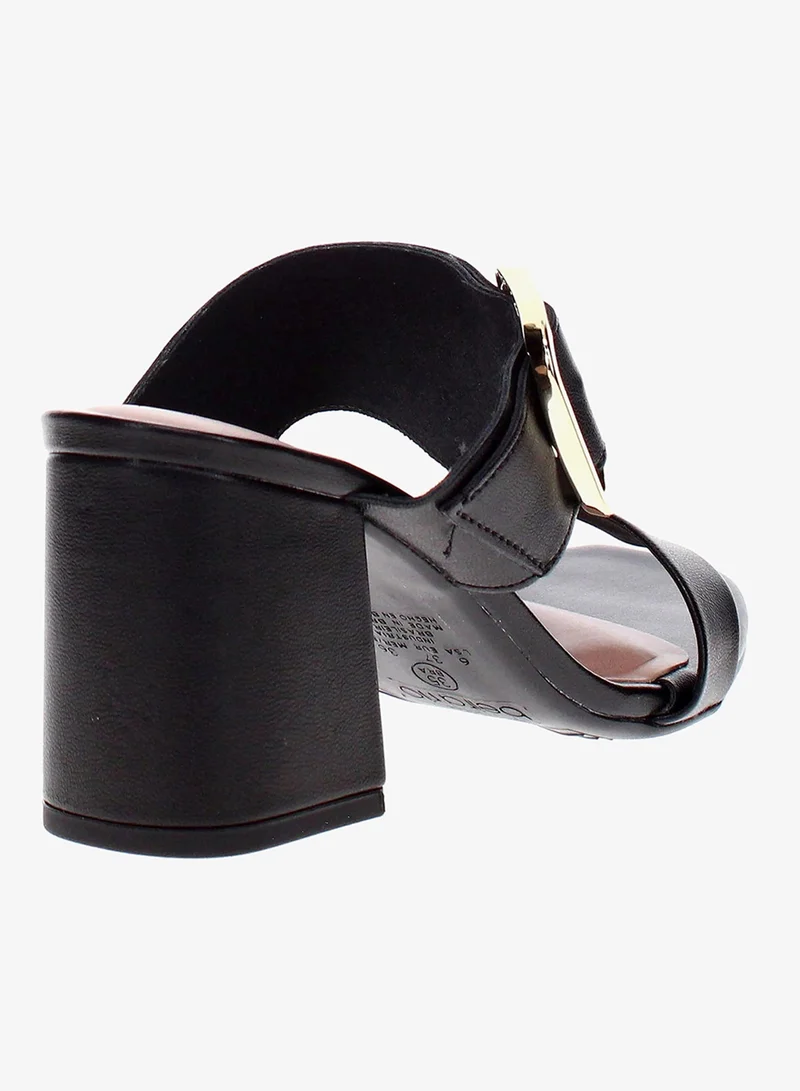 Beira Rio Black Beira Rio Women’s Mid Heel Sandals – Stylish Everyday Wear with Comfortable Support for Women | Best Price UAE