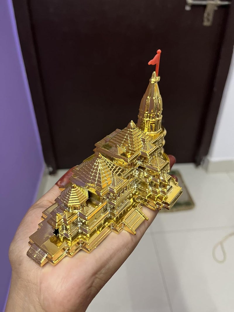 Awadh نموذج معبد رام أوداي 3D تصميم أصلي نموذج معبد رام أوداي بلاستيك لهيكل المنزل لوحة السيارة ديكور المنزل هدايا - Image 4