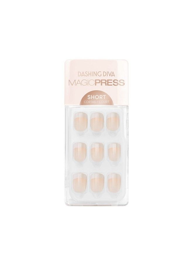 DASHING DIVA Magic Press Nails Day To Night | Short Square Shaped Press On Nails | Long Lasting Stick On Gel Nails | Lasts Up To 7 Days | Contains 30 Stick On Nails 1 Prep Pad 1 File  - Image 1