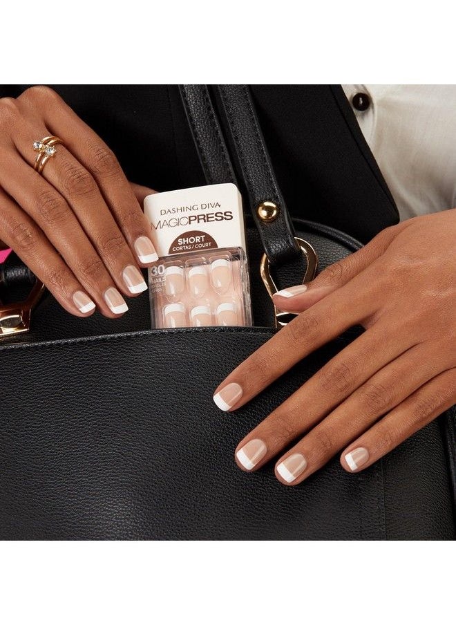 DASHING DIVA Magic Press Nails Day To Night | Short Square Shaped Press On Nails | Long Lasting Stick On Gel Nails | Lasts Up To 7 Days | Contains 30 Stick On Nails 1 Prep Pad 1 File  - Image 4