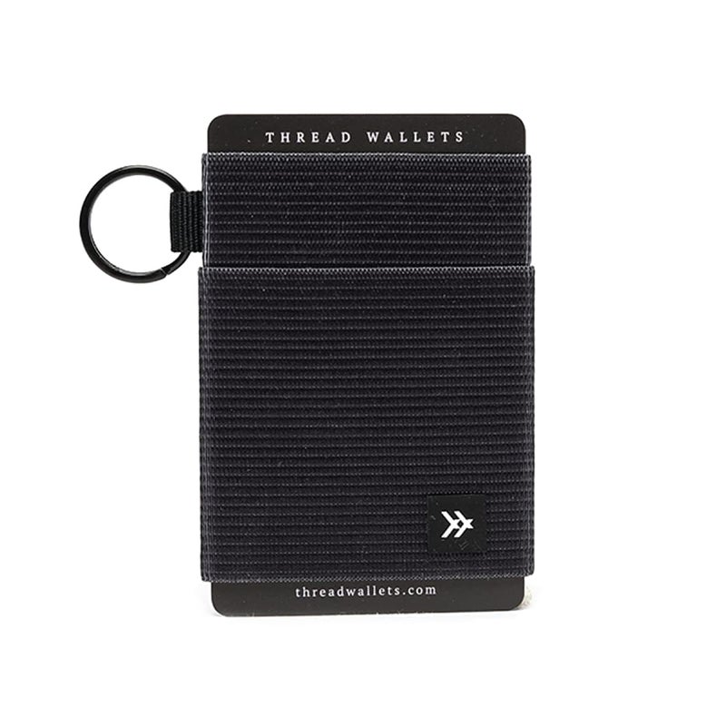 Thread Wallets Ultra Slim Minimalist Card Holder Wallet for Men and Women (Black, One Size) - Image 1