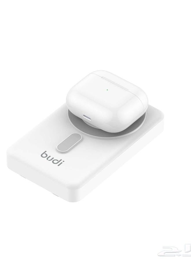 بودي بنك الطاقة budi PB809W، بنك الطاقة اللاسلكي المغناطيسي القوي 3 في 1 بقوة 22.5 واط مع إمكانيات شحن عالمية - Image 3