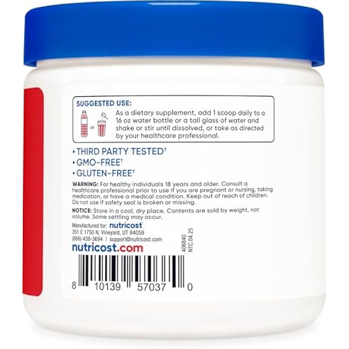 Nutricost Energy Complex (Fruit Punch) (60 Servings) - Clean Energy Powder, 300g Dietary Supplement - Image 4