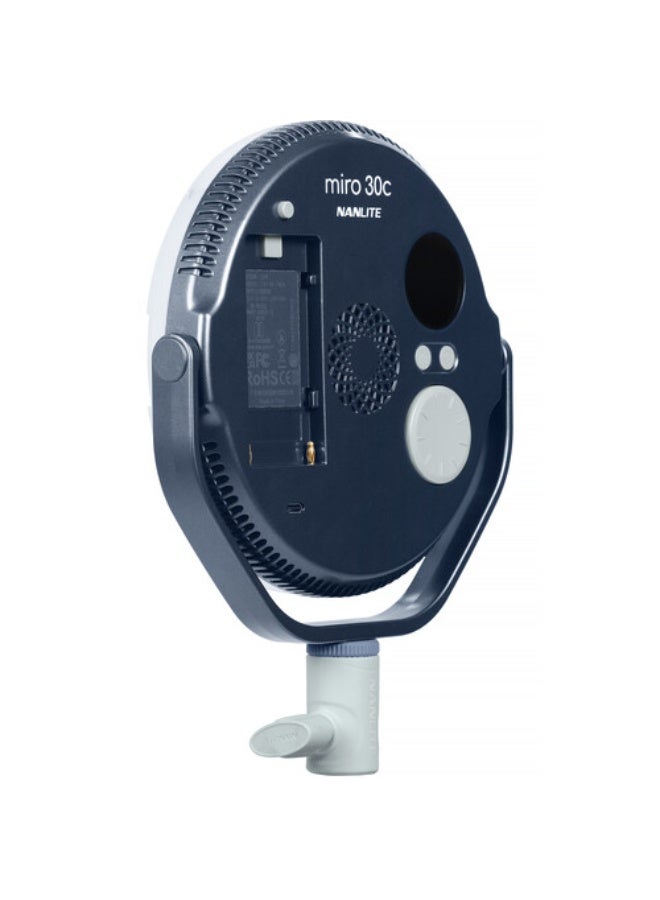 نانليت Nanlite miro 30c RGB Round LED Light Panel (Midnight Blue) - Image 5