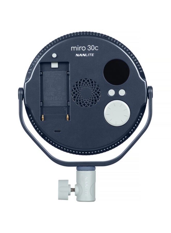 نانليت Nanlite miro 30c RGB Round LED Light Panel (Midnight Blue) - Image 4