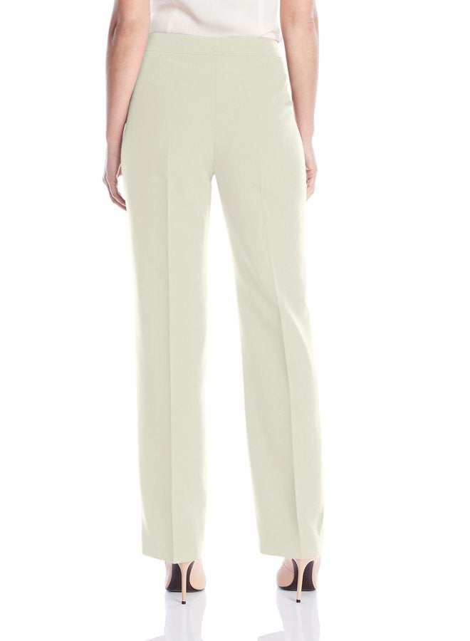 Kasper  Women's Petite Size Stretch Crepe Kate Pant, Vanilla Ice, 10 - Image 2