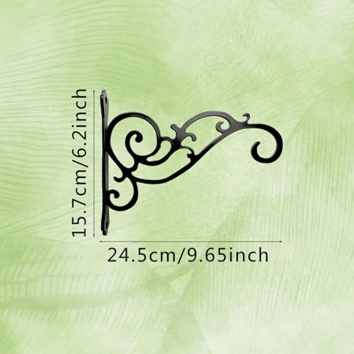 AIM & GGKK Metal Plant Hanger Hook – 2 Pack Hanging Plant Holder for Indoor & Outdoor Use,Wall Hangers Hooks for Hanging Baskets,Wall Mount Bracket for Flower Pots & Planters,Bird Feeders,Lanterns - Image 3