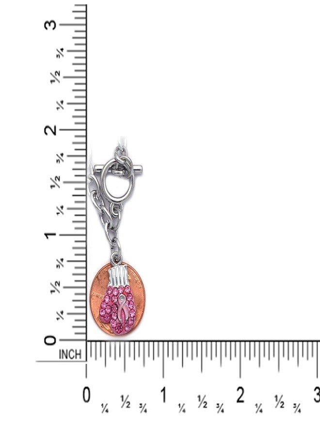 cocojewelry Pink Ribbon Fight Against Breast Cancer Boxing Glove Charm Link Bracelet (Boxing Glove) - Image 3