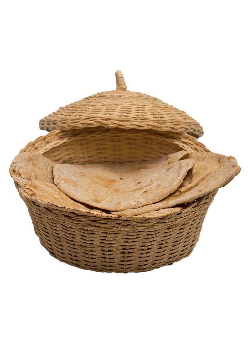 Handmade Round medium bamboo bread basket  - Image 4