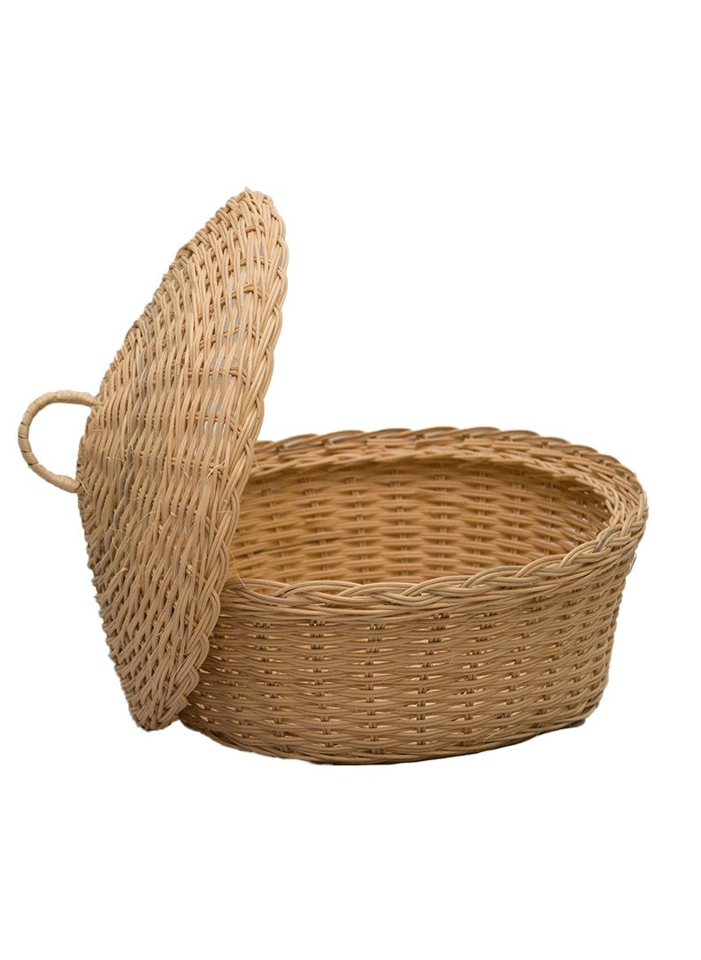 Handmade Round medium bamboo bread basket  - Image 1