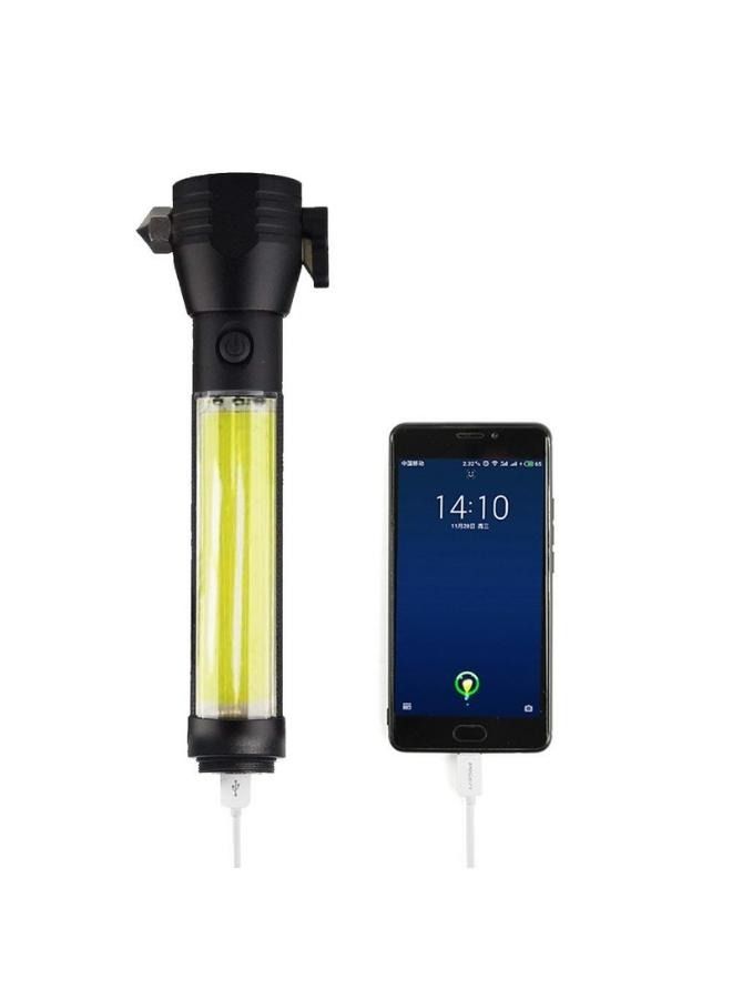 Crony T09 Solar Usb Rechargeable Led Flashlight Solar Portable Hand Light Car Emergency Rescue Hammer Tool Safety Escape Hammer Compass - Image 4