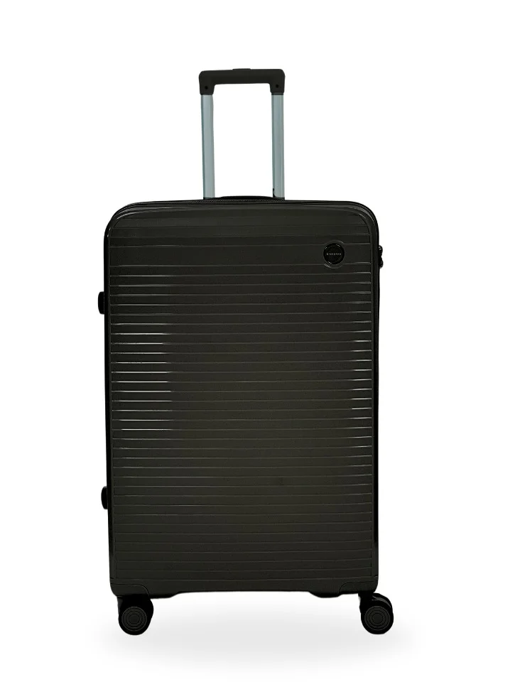 جيوردانو Giordano Pathfinder PP Hardcase Unbreakable Check-In Large Travel Luggage , Durable Lightweight 4 Double Wheels Smooth Rolling 28" Suitcase, Secure Lock Travel Bag Black.