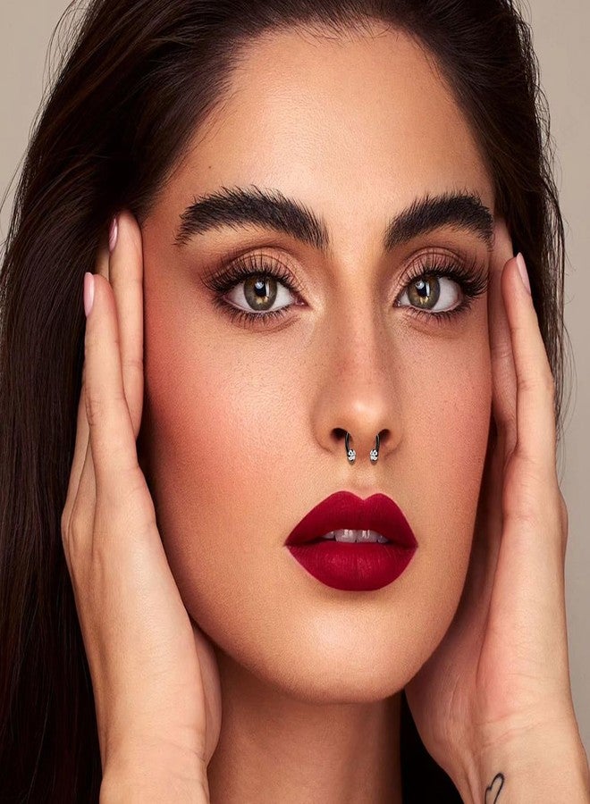 ONESING 20pcs Black Septum Rings 16G Surgical Steel Septum Jewelry Hypoallergenic Horseshoe Helix Daith Tragus Cartilage Hoop Lip Rings Septum Piercing for Women Men 10mm - Image 4