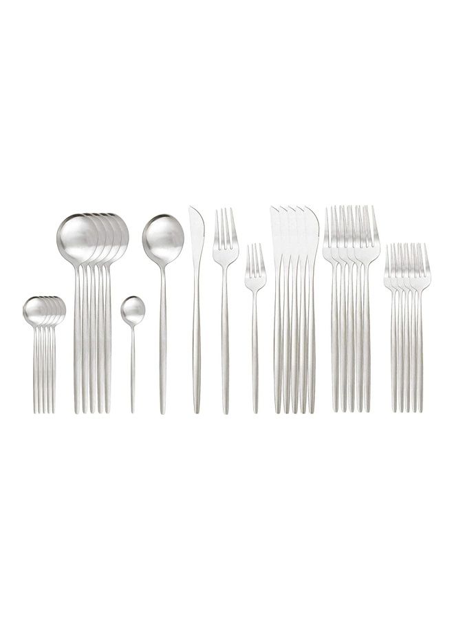 30 Pieces White Gold Cutlery Set Multicolour one sizecm