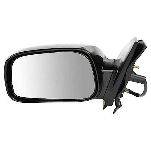 TRQ Driver Side View Mirror Non-Folding Electric Adjustment Non-Heated No Memory Black Compatible with 2003-2008 Toyota Corolla LE S - Image 1