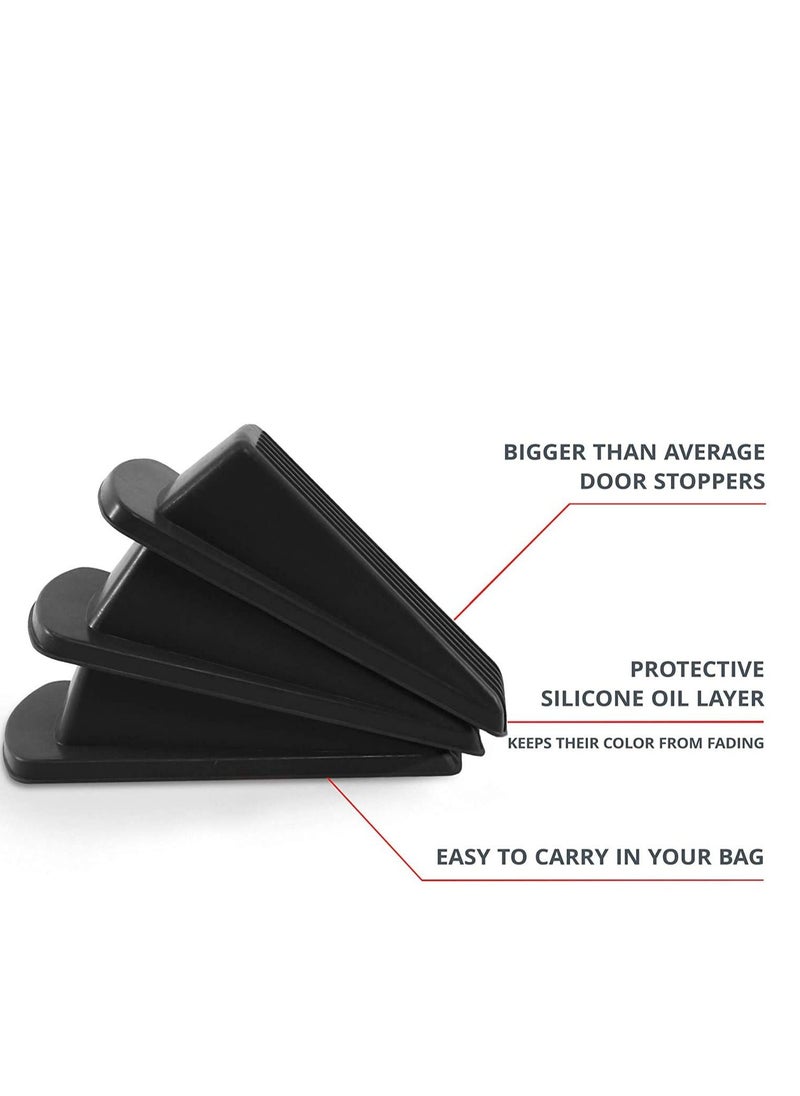 Y&D - Door Stopper Set Pack of 4 Large Wedge Multi Surface Design to Sliding or Marking Floors Blocker for Home Office - Image 1