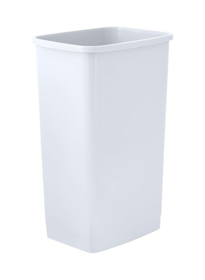 Superio 1.25 Gal Mini Plastic Trash Can, Small Unlidded Waste Bin Only for Countertop, Desk, Vanity, Bathroom 5 Quart (1, White) - Image 1