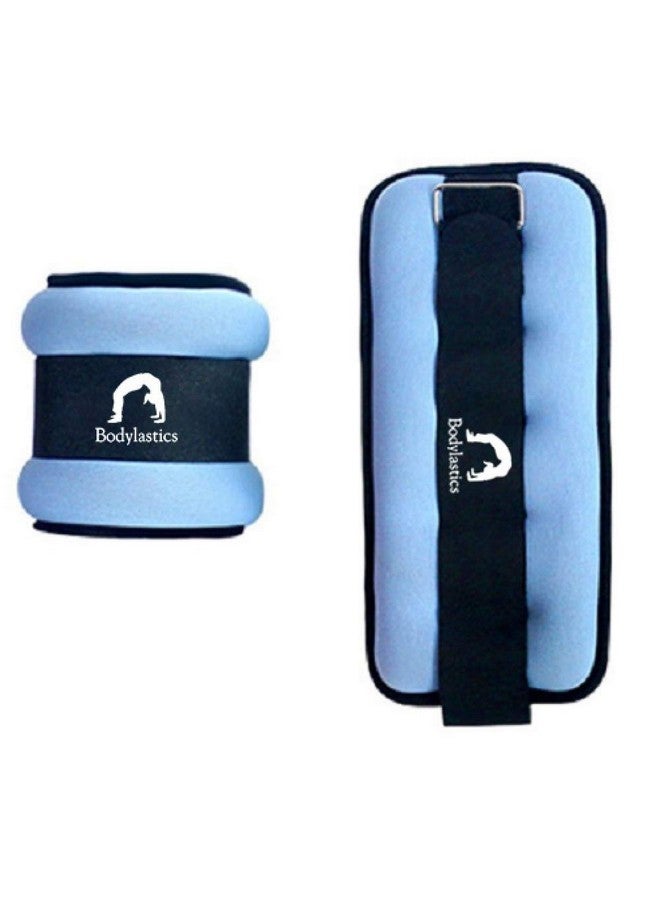 Bodylastics Ankle Weights 1.5kg Pair (1.5kg x 3 = 3kg) Skin Friendly Soft Neoprene Wrist Adjustable Straps Unisex for Walking, Running, Strength Training Fitness Workouts Exercises - Image 1