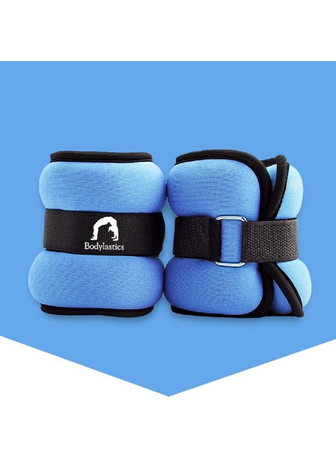 Bodylastics Ankle Weights 1.5kg Pair (1.5kg x 3 = 3kg) Skin Friendly Soft Neoprene Wrist Adjustable Straps Unisex for Walking, Running, Strength Training Fitness Workouts Exercises - Image 3