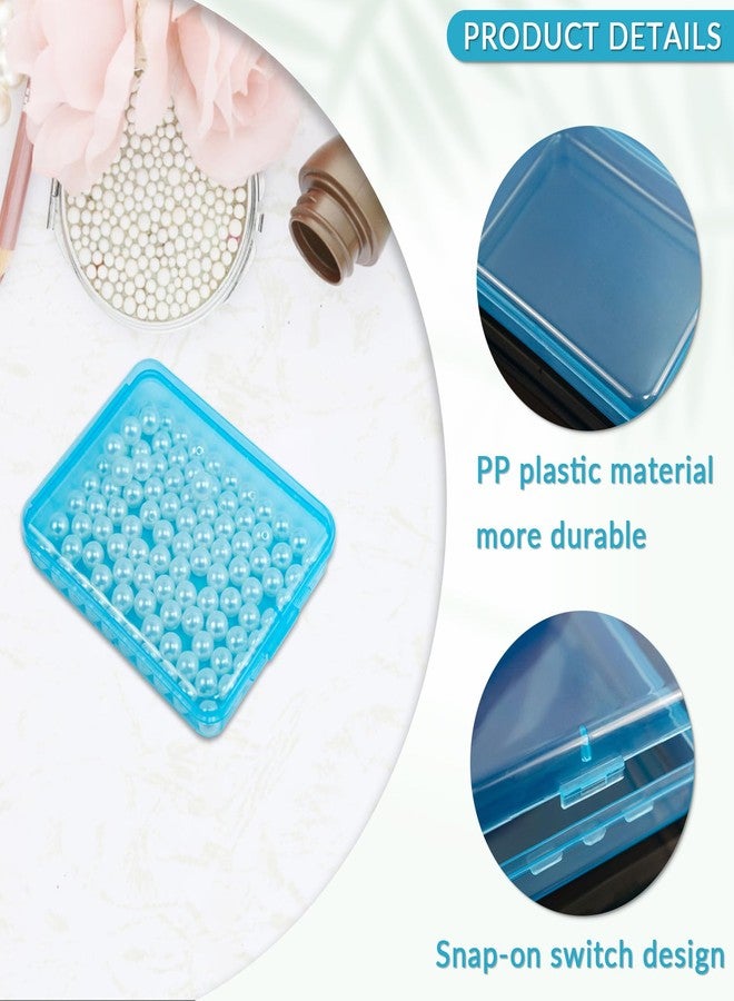 Binxus 6 Pcs Mini Transparent Plastic Storage Containers Box Portable Travel Cotton Pad Holder Small Cosmetic Pad Cotton Ball Holder Dispenser for Cotton Rounds, Swabs, Floss (3 Colors) - Image 3
