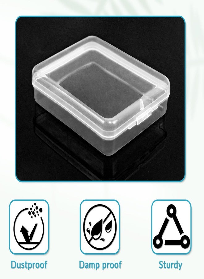 Binxus 6 Pcs Mini Transparent Plastic Storage Containers Box Portable Travel Cotton Pad Holder Small Cosmetic Pad Cotton Ball Holder Dispenser for Cotton Rounds, Swabs, Floss (3 Colors) - Image 4