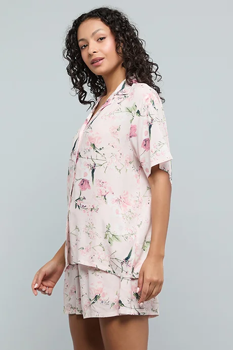 أر أند بي Printed Shorty Pyjama Set