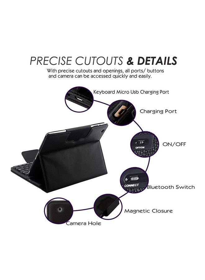 NIBEMINENT Wireless Bluetooth Keyboard Protective Case For Apple iPad 9.7 Inch Black - Image 4
