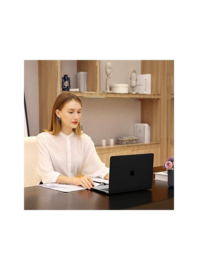 Mosiso Compatible with MacBook Pro 13 inch Case 2024 2023, 2022, 2021-2016 M2 M1 A2338 A2251 A2289 A2159 A1989 A1708 A1706, Plastic Hard Shell Case & Keyboard Cover Skin & Webcam Cover, Black - Image 4