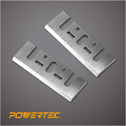 POWERTEC 3-1/4" (82mm) HSS Planer Blades for DEWALT DCP580B D26676, BOSCH PL2632K, Makita XPK01Z KP0800K N1900B, Replacement for DEWALT DW6655, Makita D-17217 D-46230, BOSCH PA1204, set of 2 (12834) - Image 4