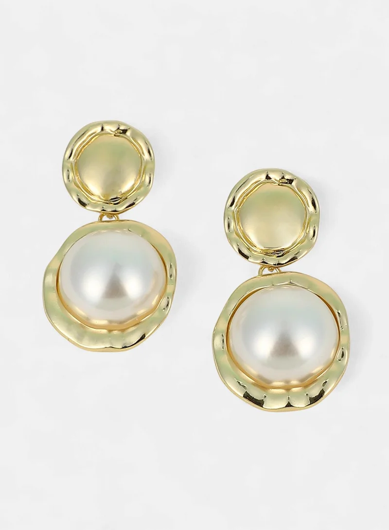 SOHI SOHI Women The Roma-Perle Drop Earrings | California  Colour | One-Size | Artificial Pearl Alloy Material | Push Back Closure | Earrings For Casual & Evening Wear