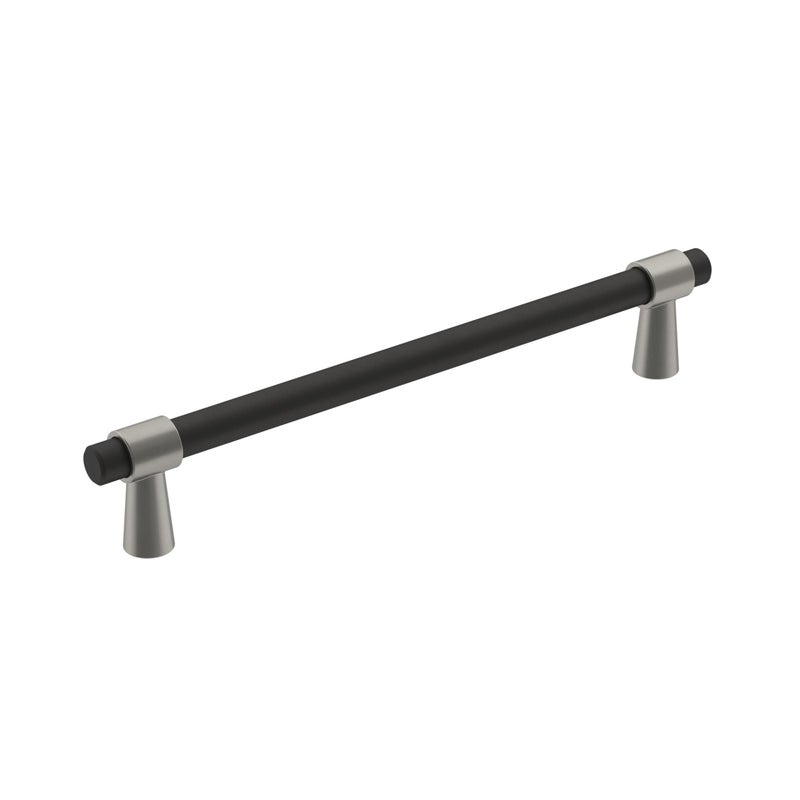 Amerock Cabinet Pull Matte BlackSatin Nickel 6516 inch 160 mm CentertoCenter Mergence 1 Pack Drawer Pull Cabinet Handle Cabinet Hardware