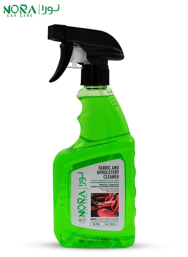 NORA Fabric and Upholstery Cleaner 500ml, Powerful Citrus-Based Stain Remover for Car Seats, Sofas, Carpets, Curtains, and Home Fabrics Deep Cleaning Water Repellent Protection, N-216 - Image 1