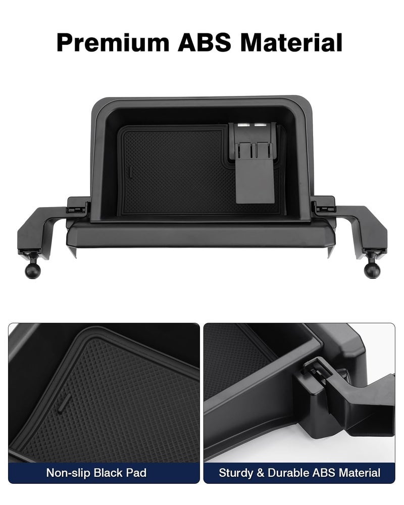 FIILINES Screen Holder with Dashboard Center Console Organizer for Toyota Corolla 2019-2025, Corolla Cross 2022-2025 (Fit 8" Touch Screen) Dash Storage Tray Interior Accessories Black - Image 4