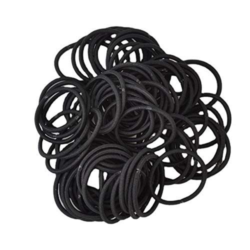 Belicia 100Pcs Hair Ties and Black Rubber Elastic Hair Bands 4mm Elastic Ponytail Holders for Women - Image 2
