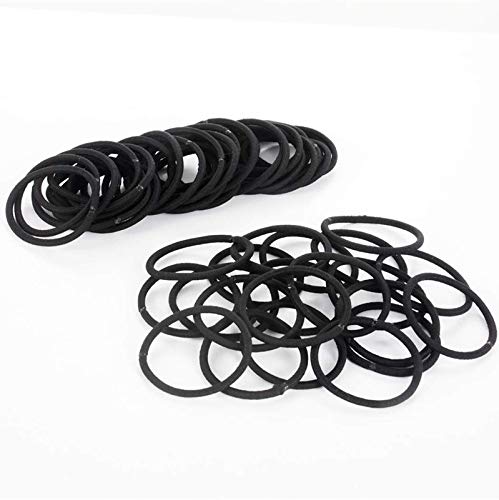 Belicia 100Pcs Hair Ties and Black Rubber Elastic Hair Bands 4mm Elastic Ponytail Holders for Women - Image 1