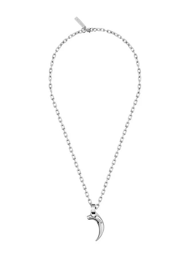 بوليس Police Stainless Steel Necklace for Men - Silver, PEAGN2211901