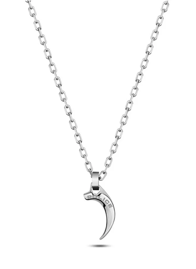 بوليس Police Stainless Steel Necklace for Men - Silver, PEAGN2211901