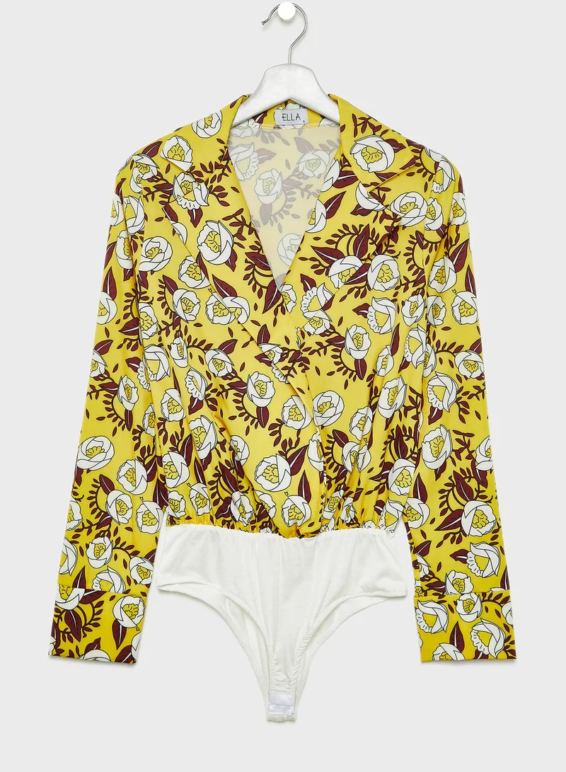 ELLA Floral Print Wrap Front Body