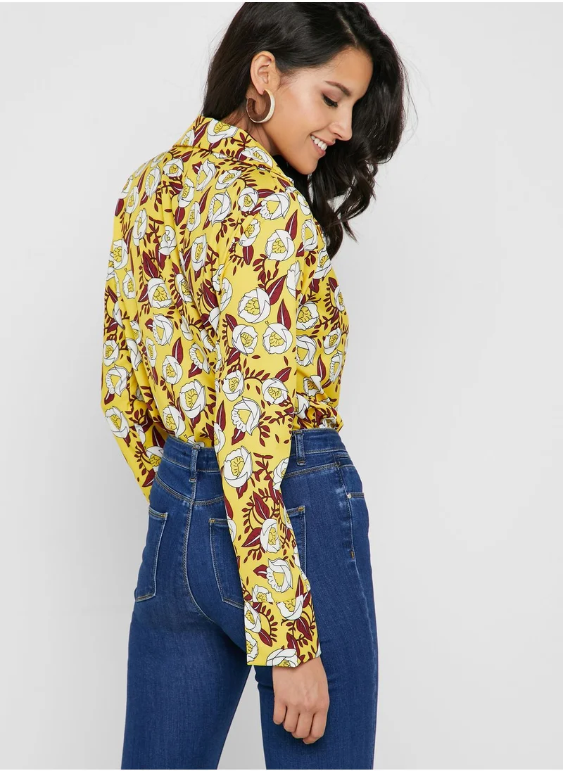 ELLA Floral Print Wrap Front Body