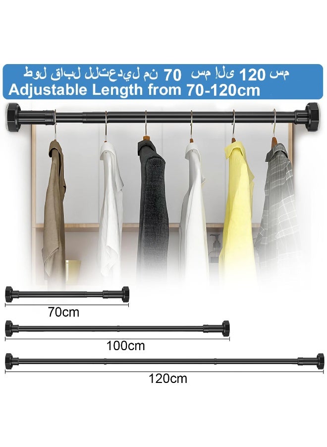 لففا قضيب ستارة الحمام، قضيب دش قابل للتعديل بزنبرك مقاوم للانزلاق من الفولاذ المقاوم للصدأ، قضيب دش قابل للتمديد، سكة تعليق ملابس قابلة للتمديد، مناسبة للحمام، النافذة، الخزانة، فاصل الغرفة، لا تحتاج إلى ثقب - Image 3