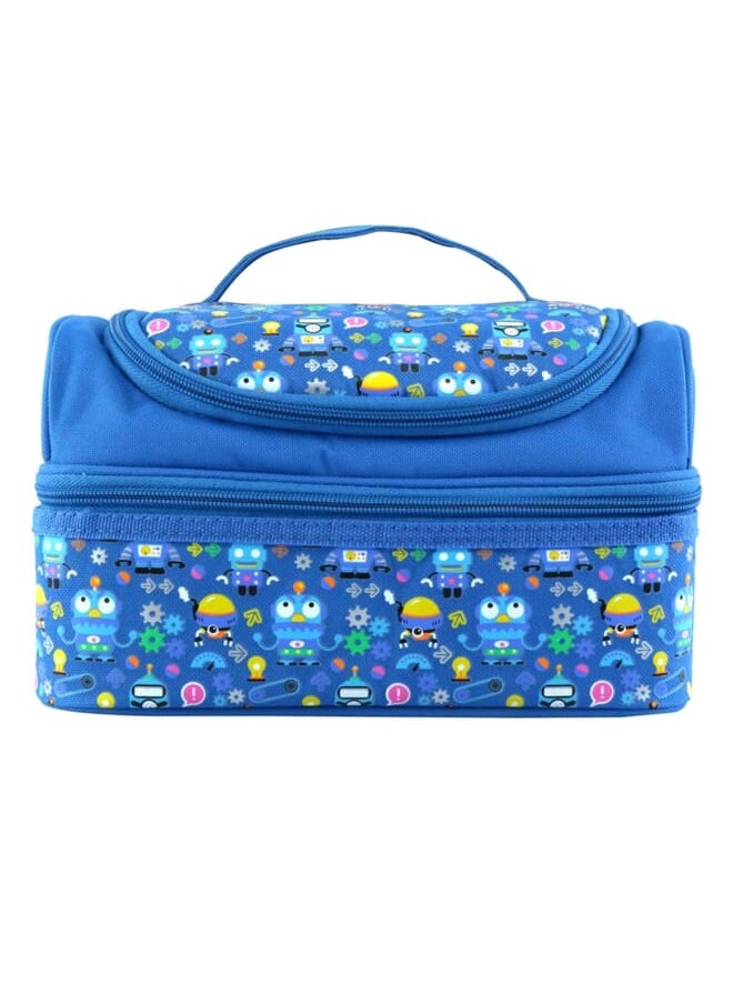 SMILY KIDDOS Kiddos Dual Slot Lunch Bag Blue 