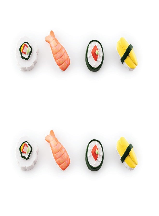 Three by Three Seattle Colorful Sushi Magnets | Adorable, Strong, and Perfectly Sized, Backed with Mighties Magnets, Hand-Painted | Two 4-Packs (8 Total) in Iconic Packaging - Image 2
