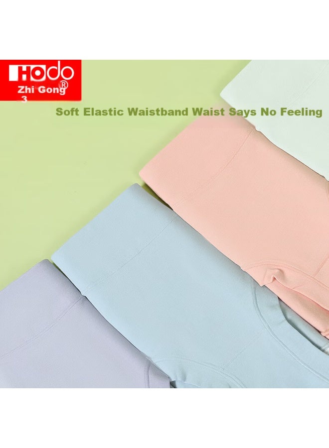 HOdo Hongdou Women's Cotton-spandex High-waist Antibacterial Macaron Color Ladies' Underwear Set, One 160/68a - Image 4