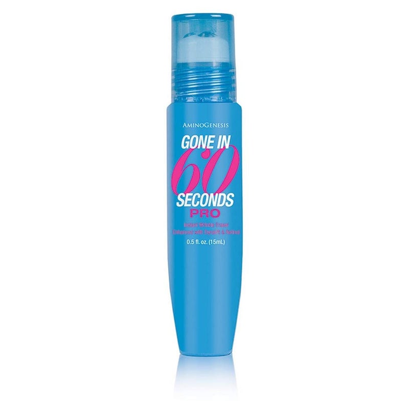 AminoGenesis AminoGenesis Gone In Sixty Seconds Pro Instant Temporary Wrinkle Eraser .5 oz, Instant Face Lift Cream Tighten Firm Smooth Under Eye Bags Puffiness Wrinkles