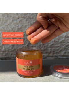 Rustic Art Aloe Vera Papaya Gel With 5% Niacinamide & Vitamin E | For All Skin Types | For Kids, Women & Men | 100G  - Image 3