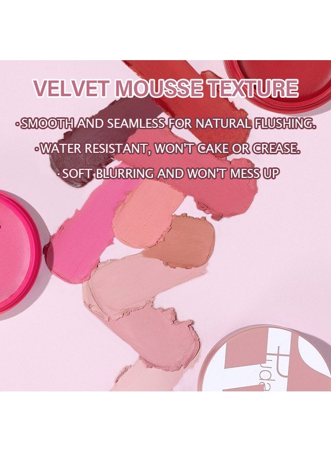 بوداير أحمر خدود مات، بلام أحمر خدود طويل الأمد للوجه، كريم أحمر خدود مغذي مقاوم للماء، أحمر خدود لتحديد الخدود، غني بزيت الخروع وفيتامين E، أحمر خدود فائق الصباغة لإطلالة طبيعية #01 - Image 4