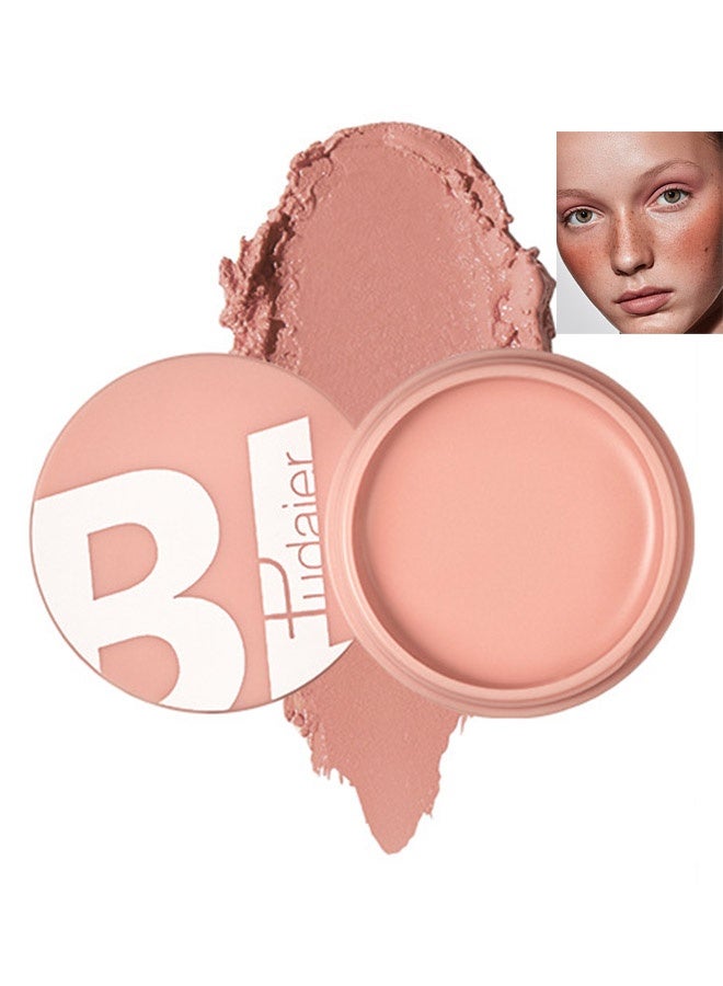 بوداير أحمر خدود مات، بلام أحمر خدود طويل الأمد للوجه، كريم أحمر خدود مغذي مقاوم للماء، أحمر خدود لتحديد الخدود، غني بزيت الخروع وفيتامين E، أحمر خدود فائق الصباغة لإطلالة طبيعية #01 - Image 1