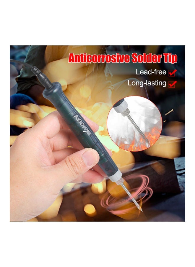Mini Portable Soldering Iron With Accessories Dark Green/Silver 23cm  - Image 5