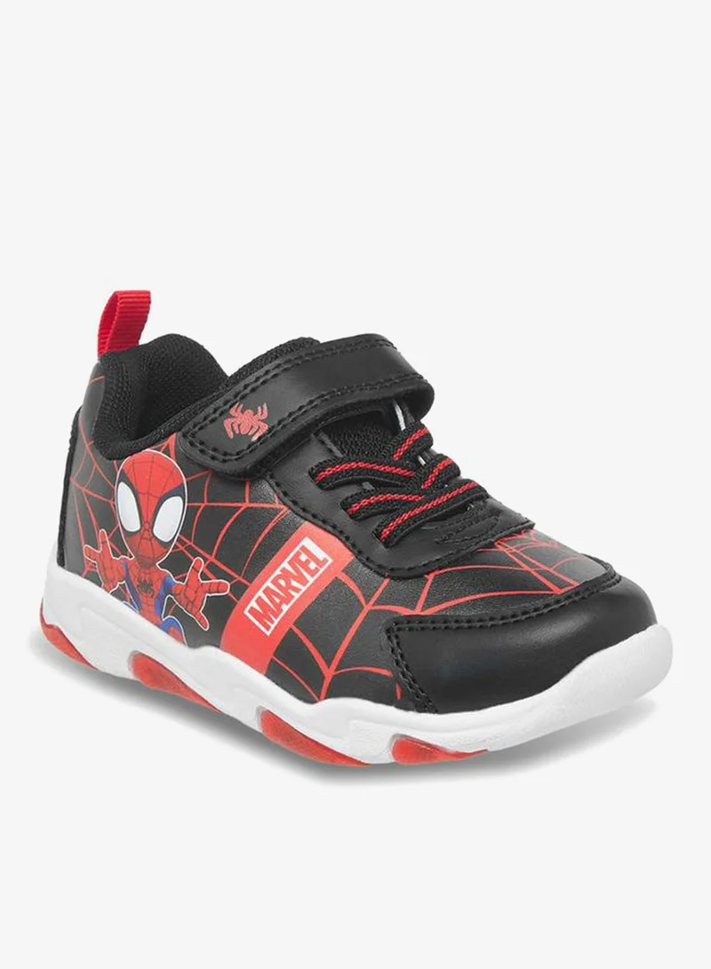 MARVEL Boys Spider-Man Print Hook & Loop Sneakers