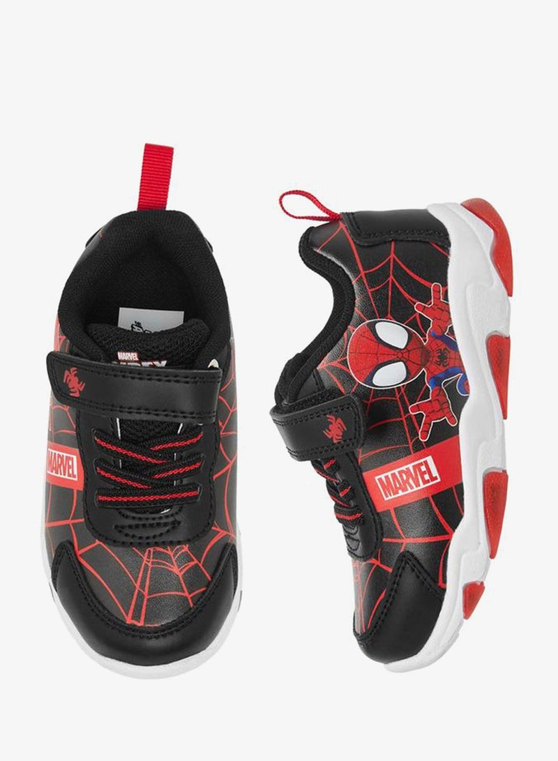 MARVEL Boys Spider-Man Print Hook & Loop Sneakers - Image 3